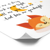 Slaapvos kinderkamer muurdecoratieposter poster (Hoek)