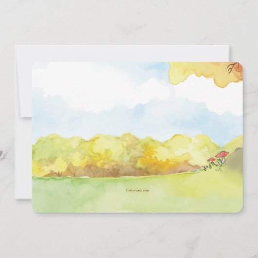 Slaapvos onder een boom uitnodiging (Achterkant)