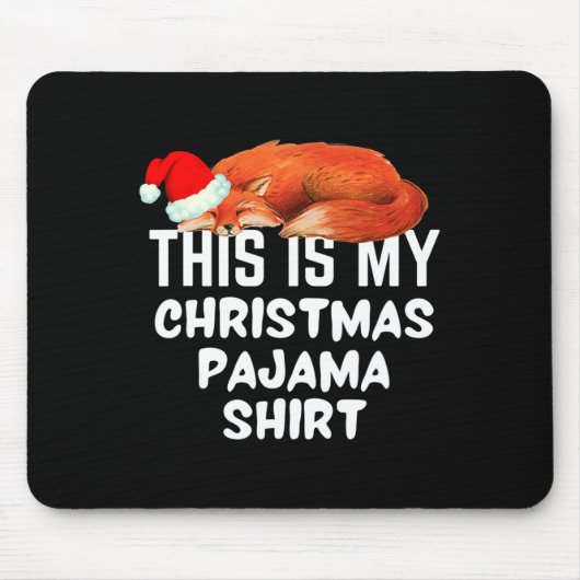 Slaapvos op dit is mijn kerstpyjama muismat (Voorkant)