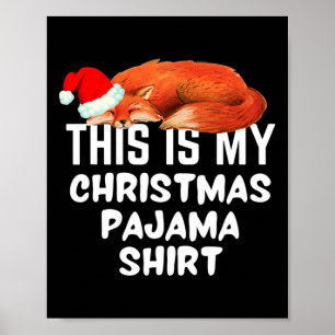 Slaapvos op dit is mijn kerstpyjama poster