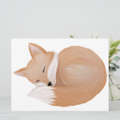 Slaapvos, uitgesneden kaart (Staand voorkant)