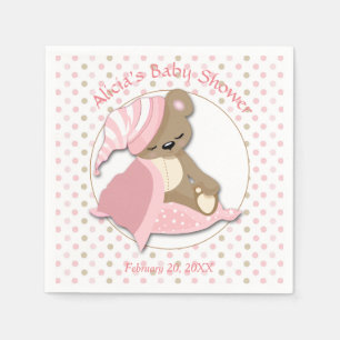 Slaapvrij Beer Baby shower Servet