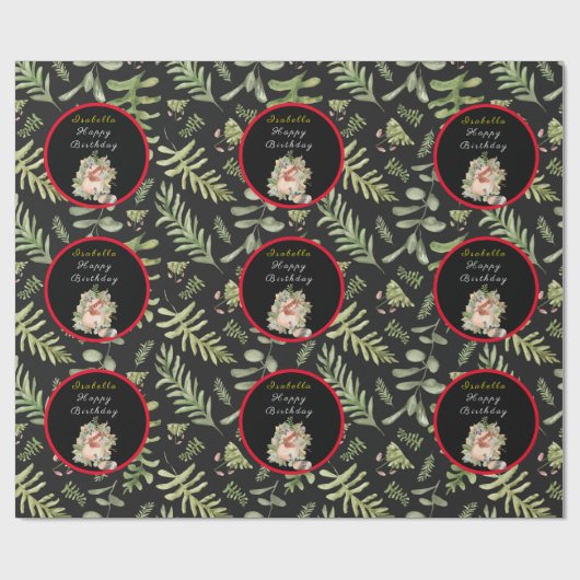 Slaapvrij Raccoon Pas tekst en kleur aan Cadeaupapier (Vlak)