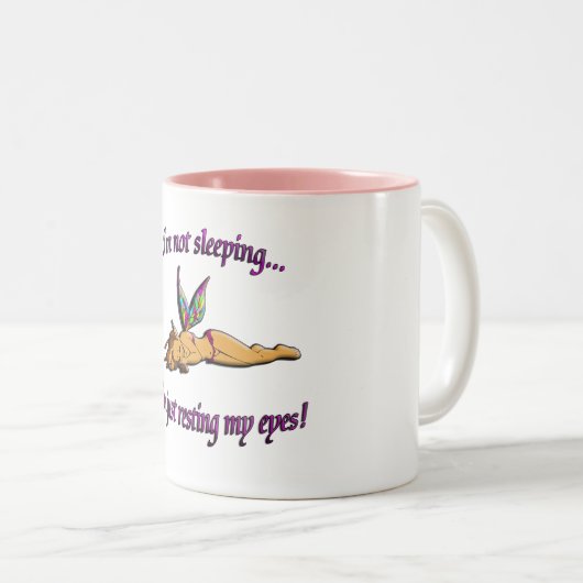 Slaapvrij Tweekleurige Koffiemok (Voorkant rechts)