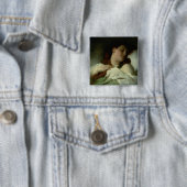 Slaapvrouw Vierkante Button 5,1 Cm (In situ)