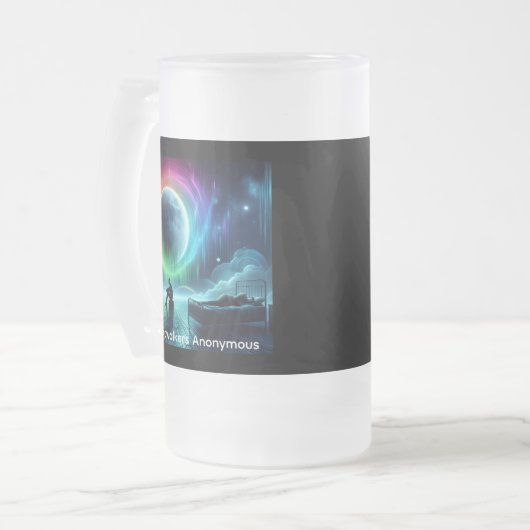 Slaapwandelaars Anoniem Frosted Beer Glass Matglas Bierpul (Voorkant links)