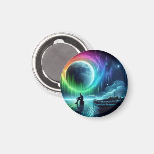 Slaapwandelaars Anonieme Ronde Magneet (Voorkant / Achterkant)