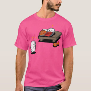 Slaapwandelen Sushi Funny Kawaii Sushi Cartoon T-shirt