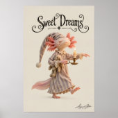 Slaapwandelende Axolotl Poster (Voorkant)