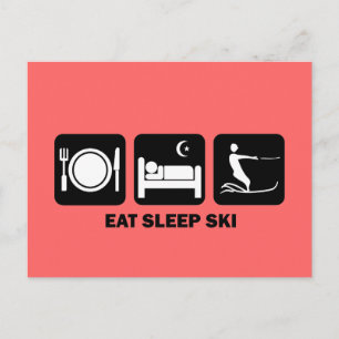 slaapwatersski briefkaart