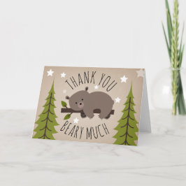 Slaapwel Beer Dank je wel sterren Bedankkaart