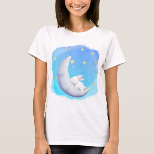 Slaapwel Konijn Maan T-shirt (Voorkant)