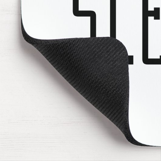 Slaapwel. Typografie Muismat (Hoek)