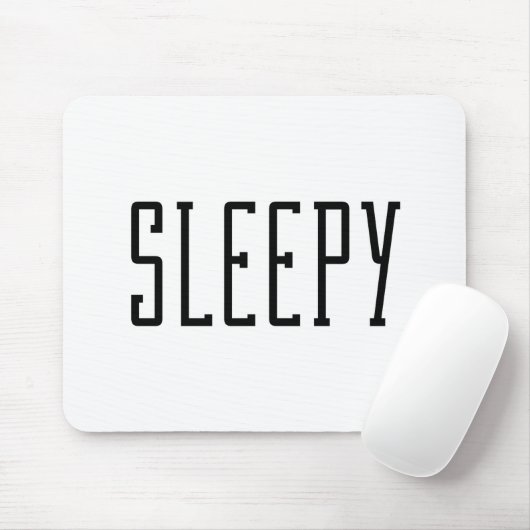 Slaapwel. Typografie Muismat (Met muis)