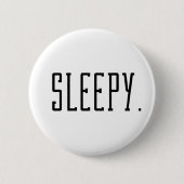 Slaapwel. Typografie Ronde Button 5,7 Cm (Voorkant)