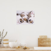Slaapwelsh corgi-puppies poster (Keuken)