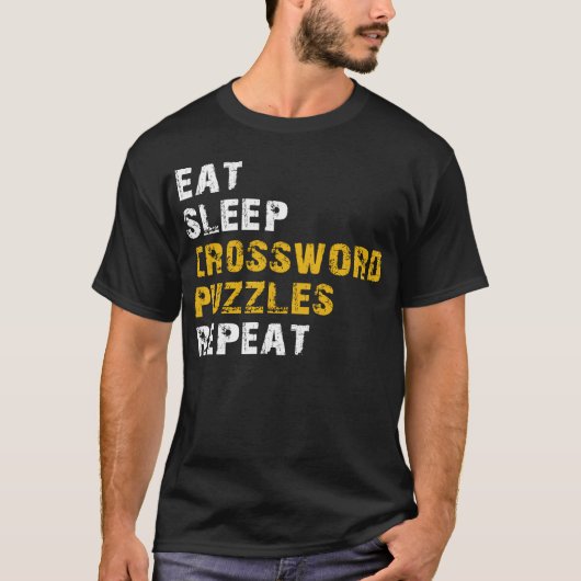 slaapwoordpuzzels herhalen t-shirt (Voorkant)