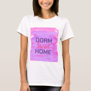 Slaapzaal zoete slaapzaal roze paarse waterverf te t-shirt