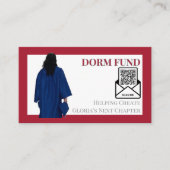 Slaapzaalfonds Afstuderen QR-code invoegen | Rood Informatiekaartje (Voorkant)