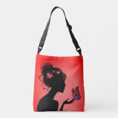 Slaapzak De rode vlinder Crossbody Tas (Achterkant)