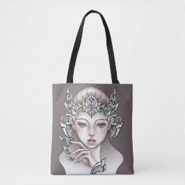 Slaapzak van bruine aarde tote bag