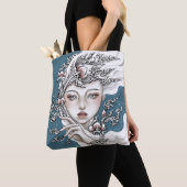 Slaapzak van de Thaise Blauwe Lotus Tote Bag (Dichtbij)