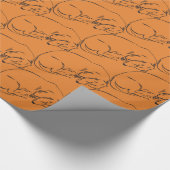 Slaapzakje hond inpakpapier, cadeaupapier (Hoek)