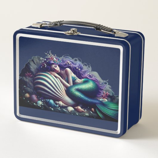Slaapzeemeermin metalen lunchbox (Voorkant)