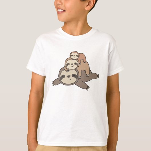 Slaapzoete dieren voor het slapengaan van kinderen t-shirt (Voorkant)