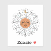 Slaapzon en maan vinyl sticker (Vel)