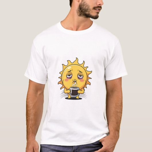 Slaapzoute koffie t-shirt (Voorkant)
