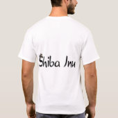Slaapzwart en Tan Shiba Inu T-shirt (Achterkant)