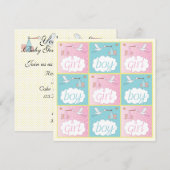 Slaat Baby Genderkwesties openbaar maken Uitnodigi Kaart (Voorkant / Achterkant)