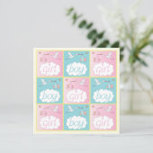 Slaat Baby Genderkwesties openbaar maken Uitnodigi Kaart (Staand voorkant)