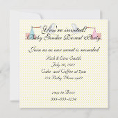 Slaat Baby Genderkwesties openbaar maken Uitnodigi Kaart (Achterkant)