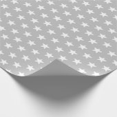 Slaat licht grijs en wit patroon modern geschenk cadeaupapier (Hoek)