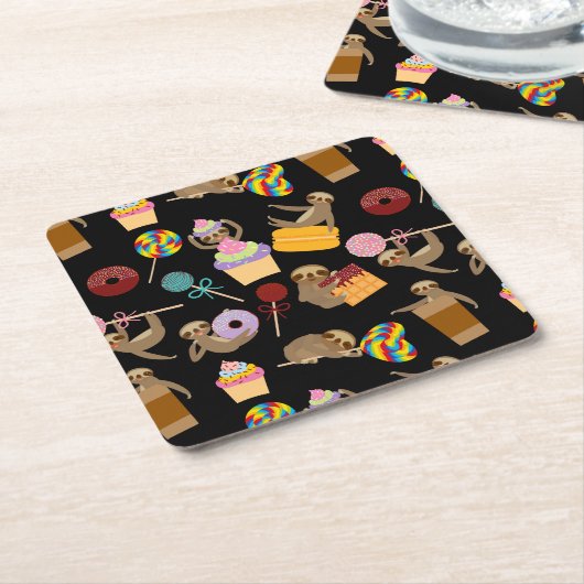 Slaath Sweet behandelt Pattern Kartonnen Onderzetters (Schuin)