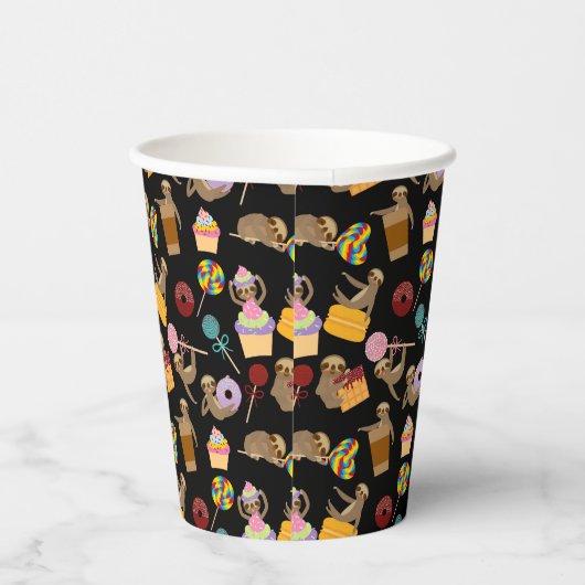 Slaath Sweet behandelt Pattern Papieren Bekers (Rechts)