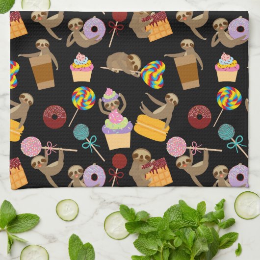 Slaath Sweet behandelt Pattern Theedoek (Gevouwen)