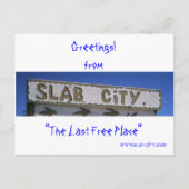 Slab City Briefkaart (Voorkant)