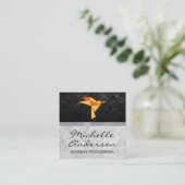 Slab Marble | Geometrische origami Bird Icon Vierkante Visitekaartje (Staand voorkant)