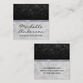 Slab Marble | Geometrische patroonachtergrond Vierkante Visitekaartje (Voorkant / Achterkant)
