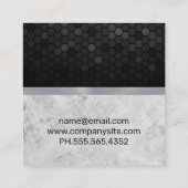 Slab Marble | Geometrische patroonachtergrond Vierkante Visitekaartje (Achterkant)