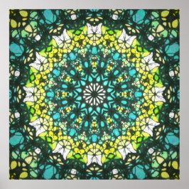 Slacentrifuge – Groen Geel Mandala Patroon Poster