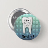 Slach coole tandheelkundige hygiënepen ronde button 5,7 cm (Voorkant /achterkant)