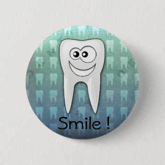 Slach coole tandheelkundige hygiënepen ronde button 5,7 cm