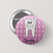 Slach coole tandheelkundige hygiënepen ronde button 5,7 cm (Voorkant /achterkant)