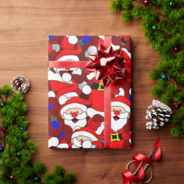 Slachend kerstpatroon cadeaupapier