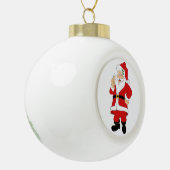 Slachende kerstkerstman keramische bal ornament (Links)