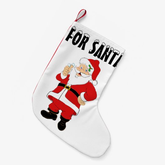 Slachende kerstkerstman kleine kerstsok (Voorkant (Hangend))